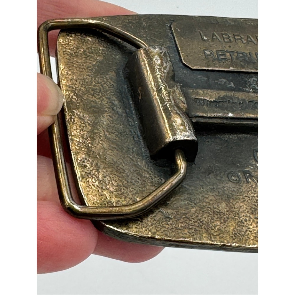 Vintage 1977 Wyoming Studio Art Works Labrador Retriever Belt Buckle RJ Ventrice - Picture 12 of 15